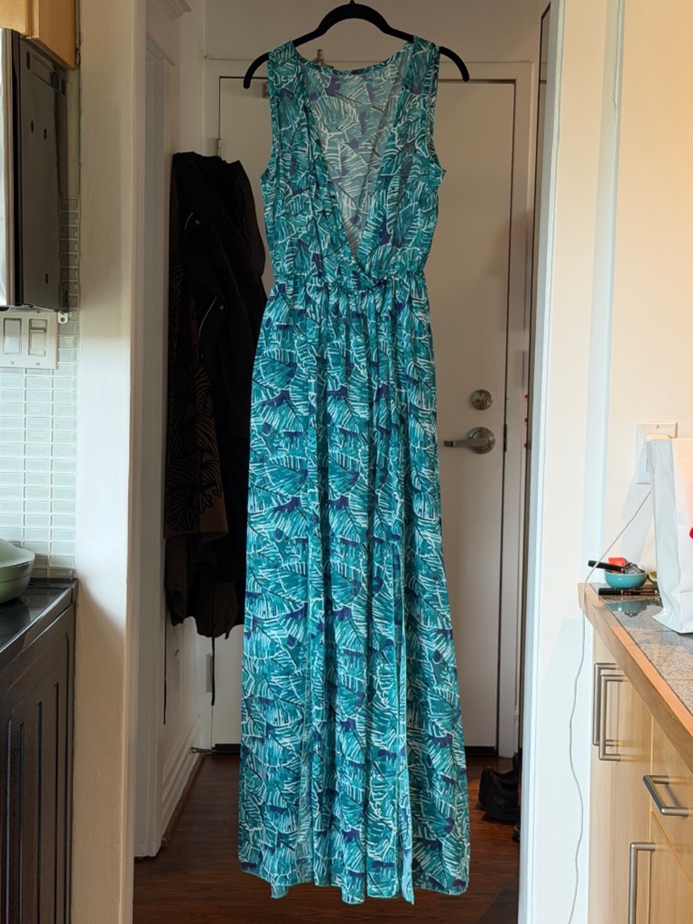 Printed Chiffon-Style Flowy Maxi Dress